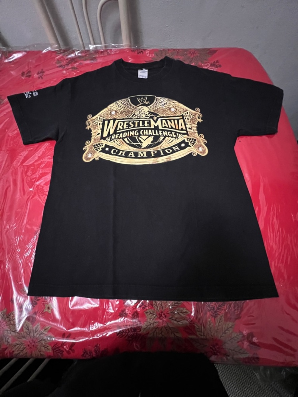 WWE Wrestlemania XXIV Reading Challenge Champion TShirt Mens Sz Large 2008 event